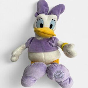 Disney DAISY DUCK Plush 16" Stuffed Animal Toy Doll Purple Outfit & Bow